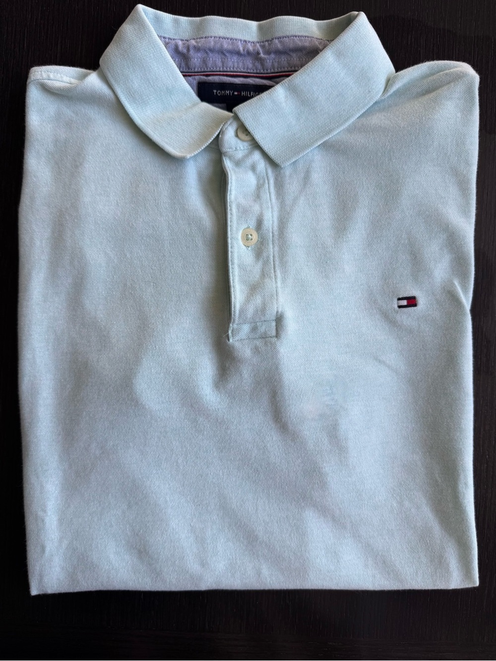 Tommy Hilfiger Men's Light Teal Polo Shirt